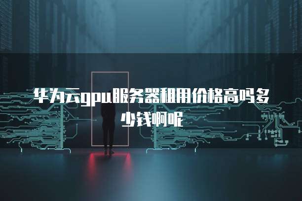华为云gpu服务器租用价格高吗多少钱啊呢