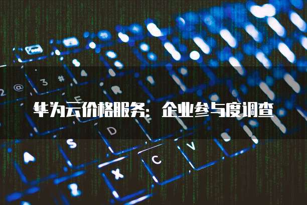 华为云价格服务:企业参与度调查