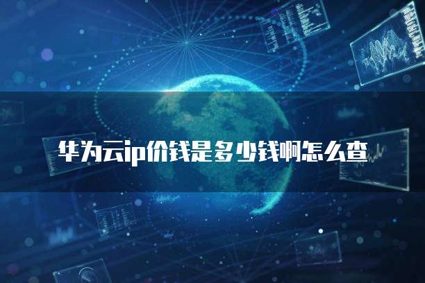 华为云ip价钱是多少钱啊怎么查