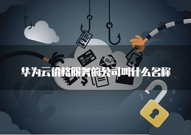 华为云价格服务的公司叫什么名称