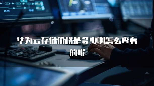 华为云存储价格是多少啊怎么查看的呢