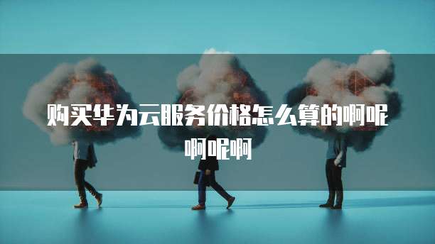 购买华为云服务价格怎么算的啊呢啊呢啊