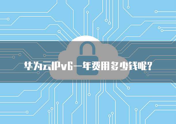 华为云IPv6一年费用多少钱呢？