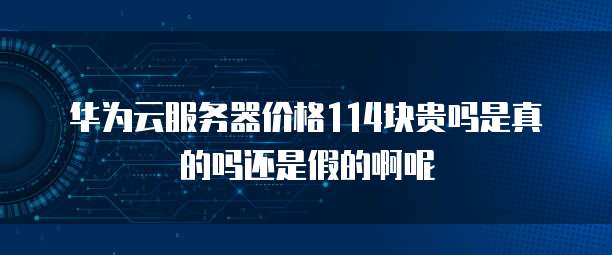 华为云服务器价格114块贵吗是真的吗还是假的啊呢