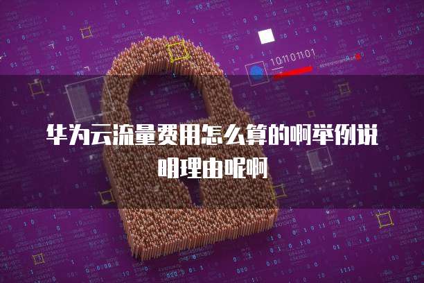 华为云流量费用怎么算的啊举例说明理由呢啊