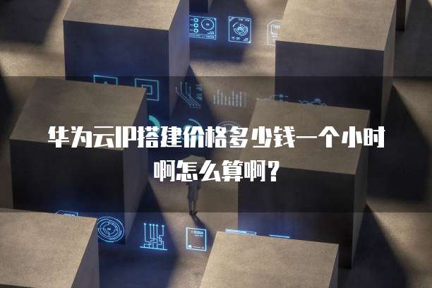 华为云IP搭建价格多少钱一个小时啊怎么算啊？