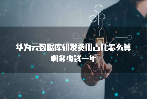 华为云数据库研发费用占比怎么算啊多少钱一年
