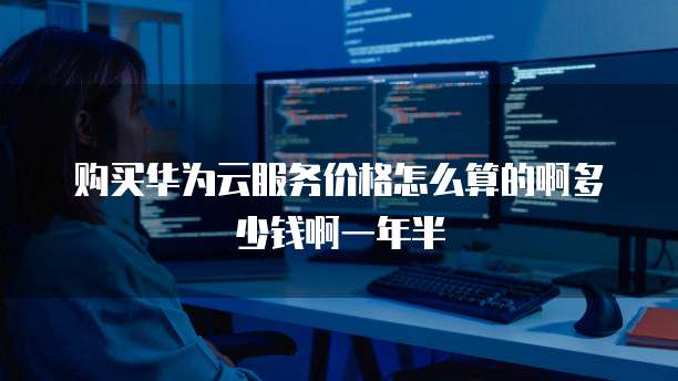 购买华为云服务价格怎么算的啊多少钱啊一年半