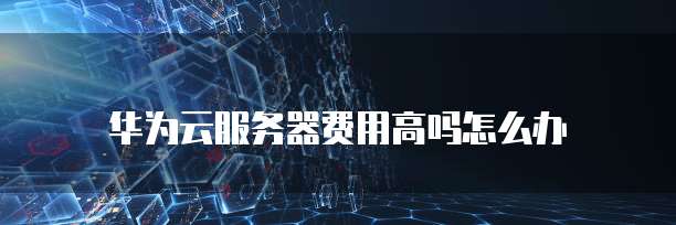 华为云服务器费用高吗怎么办