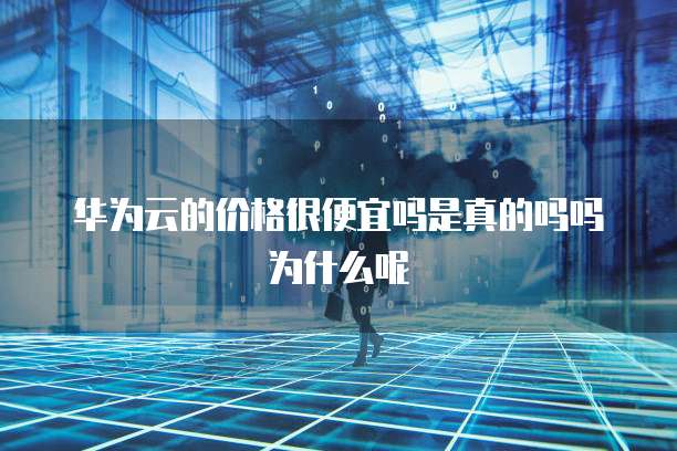华为云的价格很便宜吗是真的吗吗为什么呢