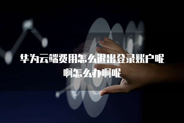 华为云端费用怎么退出登录账户呢啊怎么办啊呢