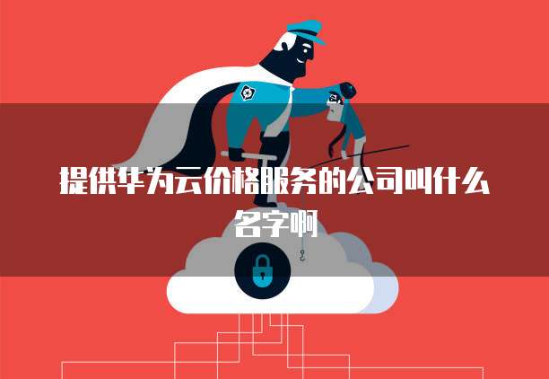 提供华为云价格服务的公司叫什么名字啊