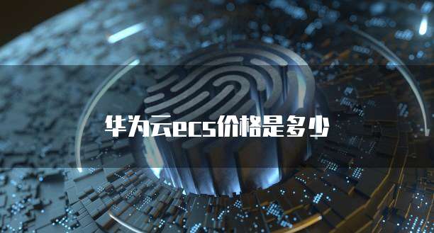 华为云ecs价格是多少