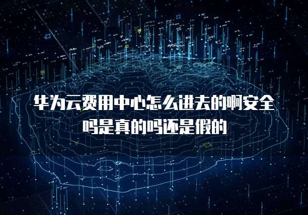 华为云费用中心怎么进去的啊安全吗是真的吗还是假的