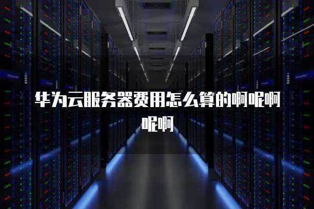 华为云服务器费用怎么算的啊呢啊呢啊