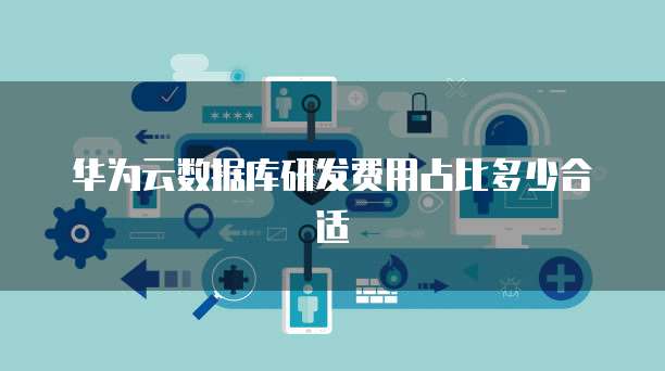 华为云数据库研发费用占比多少合适