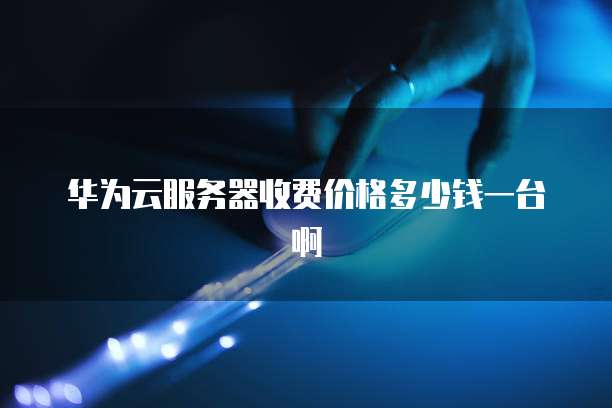 华为云服务器收费价格多少钱一台啊