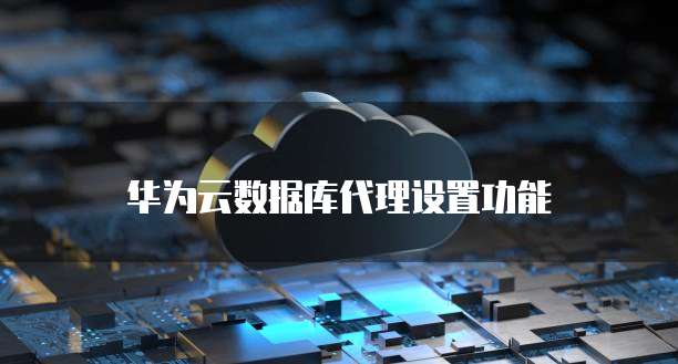 华为云数据库代理设置功能
