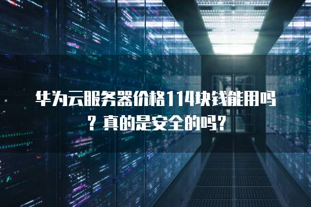 华为云服务器价格114块钱能用吗?真的是安全的吗?