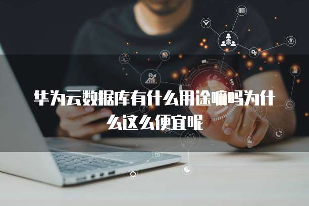 华为云数据库有什么用途嘛吗为什么这么便宜呢