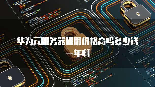 华为云服务器租用价格高吗多少钱一年啊