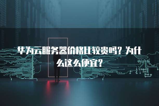 华为云服务器价格比较贵吗?为什么这么便宜?