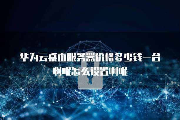 华为云桌面服务器价格多少钱一台啊呢怎么设置啊呢