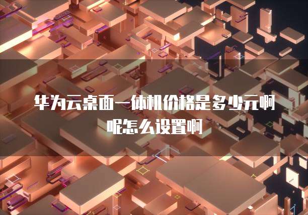 华为云桌面一体机价格是多少元啊呢怎么设置啊
