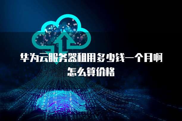 华为云服务器租用多少钱一个月啊怎么算价格