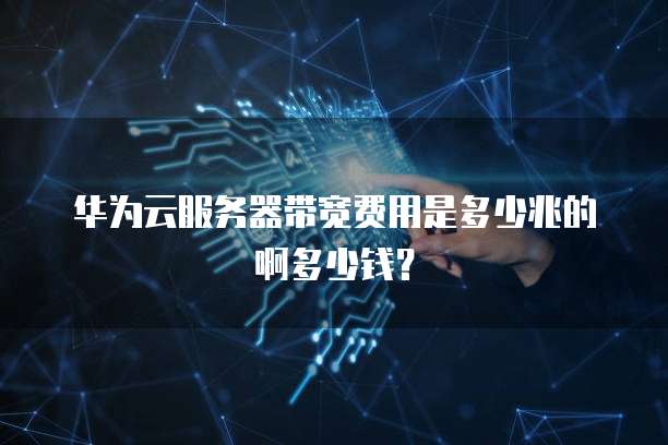华为云服务器带宽费用是多少兆的啊多少钱?