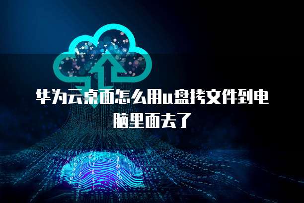 华为云桌面怎么用u盘拷文件到电脑里面去了