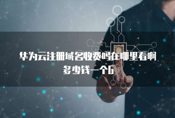 华为云注册域名收费吗在哪里看啊多少钱一个G