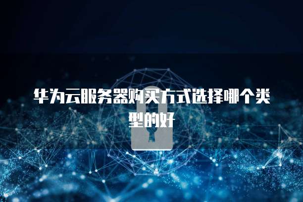 华为云服务器购买方式选择哪个类型的好
