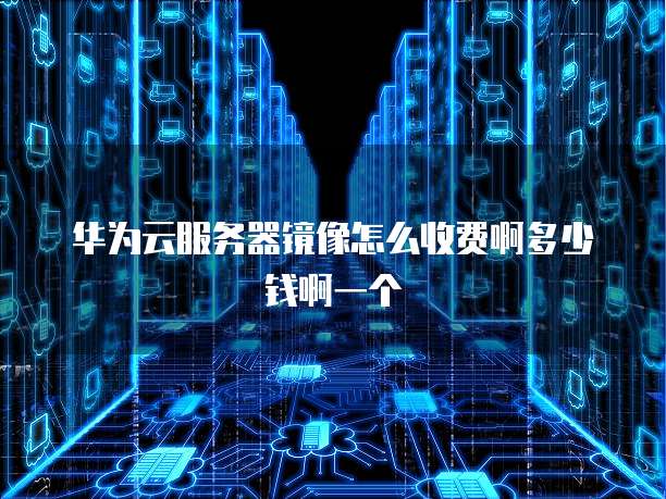 华为云服务器镜像怎么收费啊多少钱啊一个