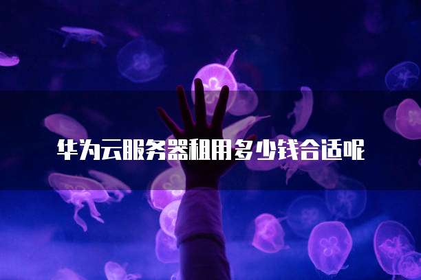 华为云服务器租用多少钱合适呢