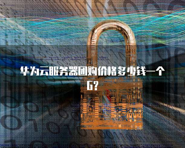华为云服务器团购价格多少钱一个G?