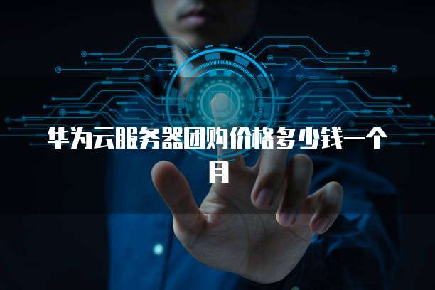 华为云服务器团购价格多少钱一个月