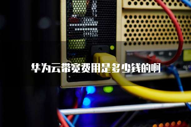 华为云带宽费用是多少钱的啊