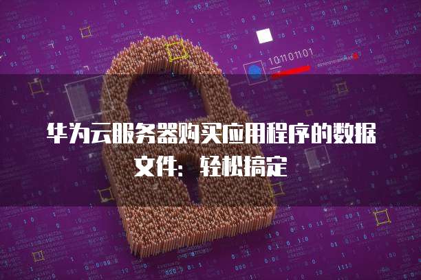 华为云服务器购买应用程序的数据文件:轻松搞定