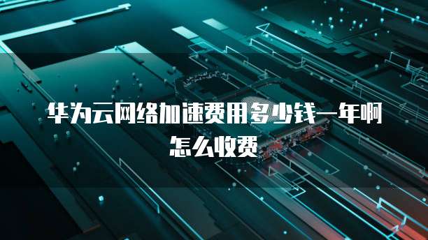 华为云网络加速费用多少钱一年啊怎么收费