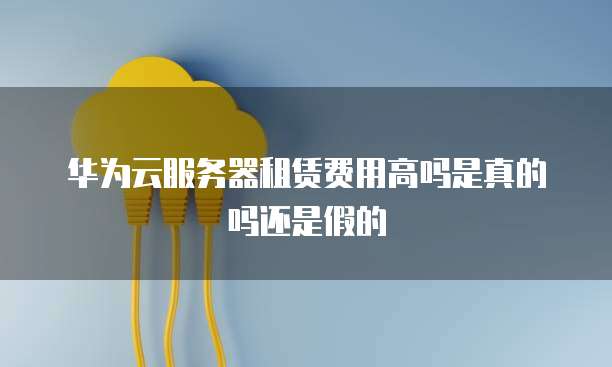 华为云服务器租赁费用高吗是真的吗还是假的