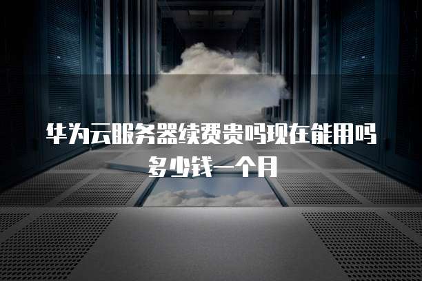 华为云服务器续费贵吗现在能用吗多少钱一个月