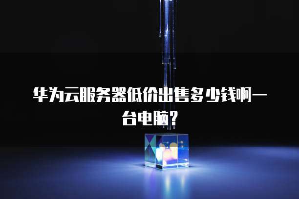 华为云服务器低价出售多少钱啊一台电脑?