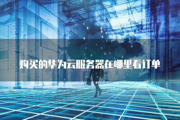 购买的华为云服务器在哪里看订单