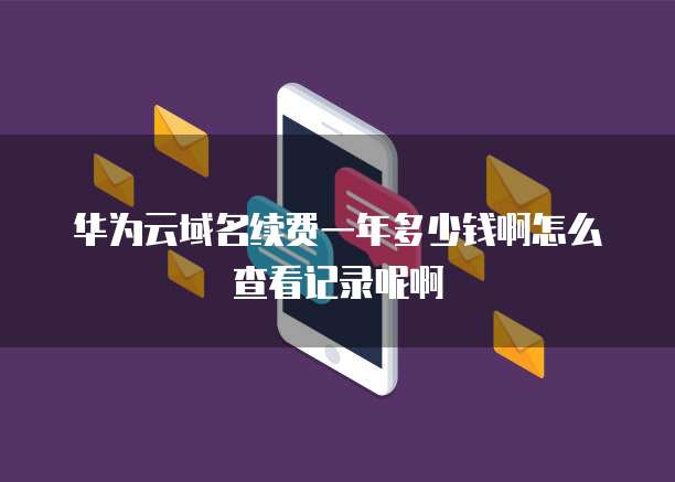 华为云域名续费一年多少钱啊怎么查看记录呢啊