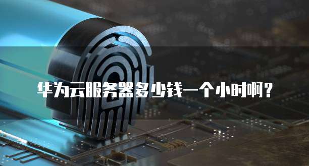 华为云服务器多少钱一个小时啊?