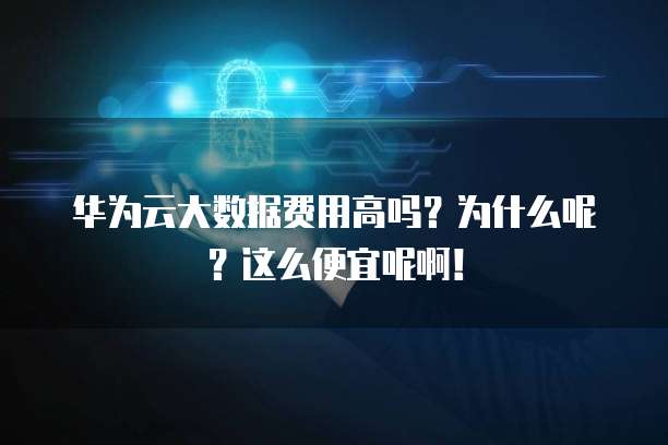 华为云大数据费用高吗?为什么呢?这么便宜呢啊!