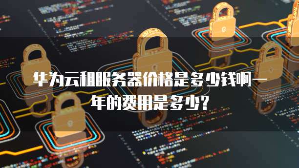 华为云租服务器价格是多少钱啊一年的费用是多少?