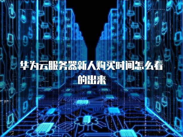 华为云服务器新人购买时间怎么看的出来