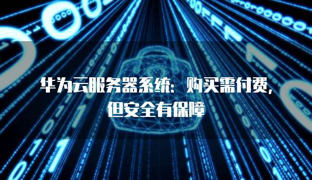 华为云服务器系统:购买需付费,但安全有保障